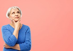 Lady thinks something over