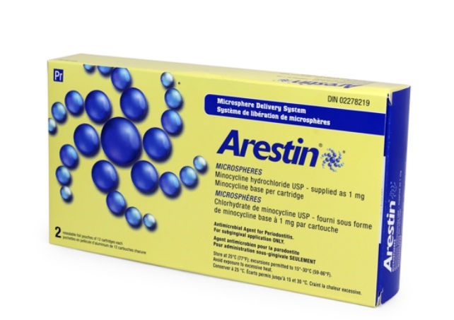 Arestin antibiotic therapy