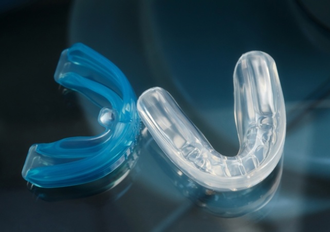Two athletic mouthguards